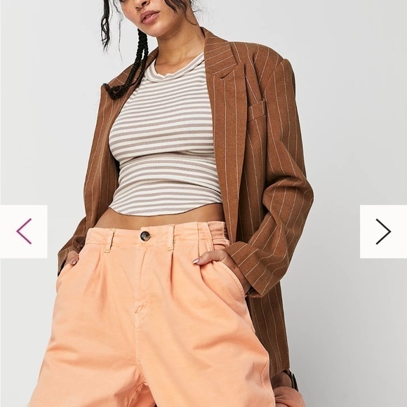 Free People Addy Chino Pants Size 4 Coral NWT - Picture 4 of 14